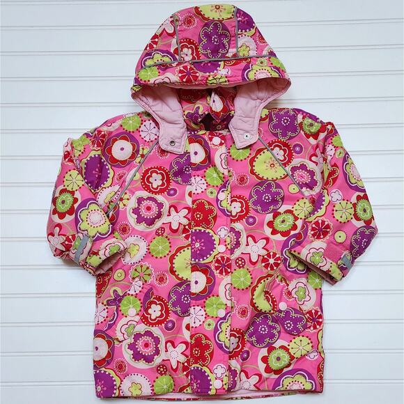 Hanna Andersson Pink Floral Winter Jacket